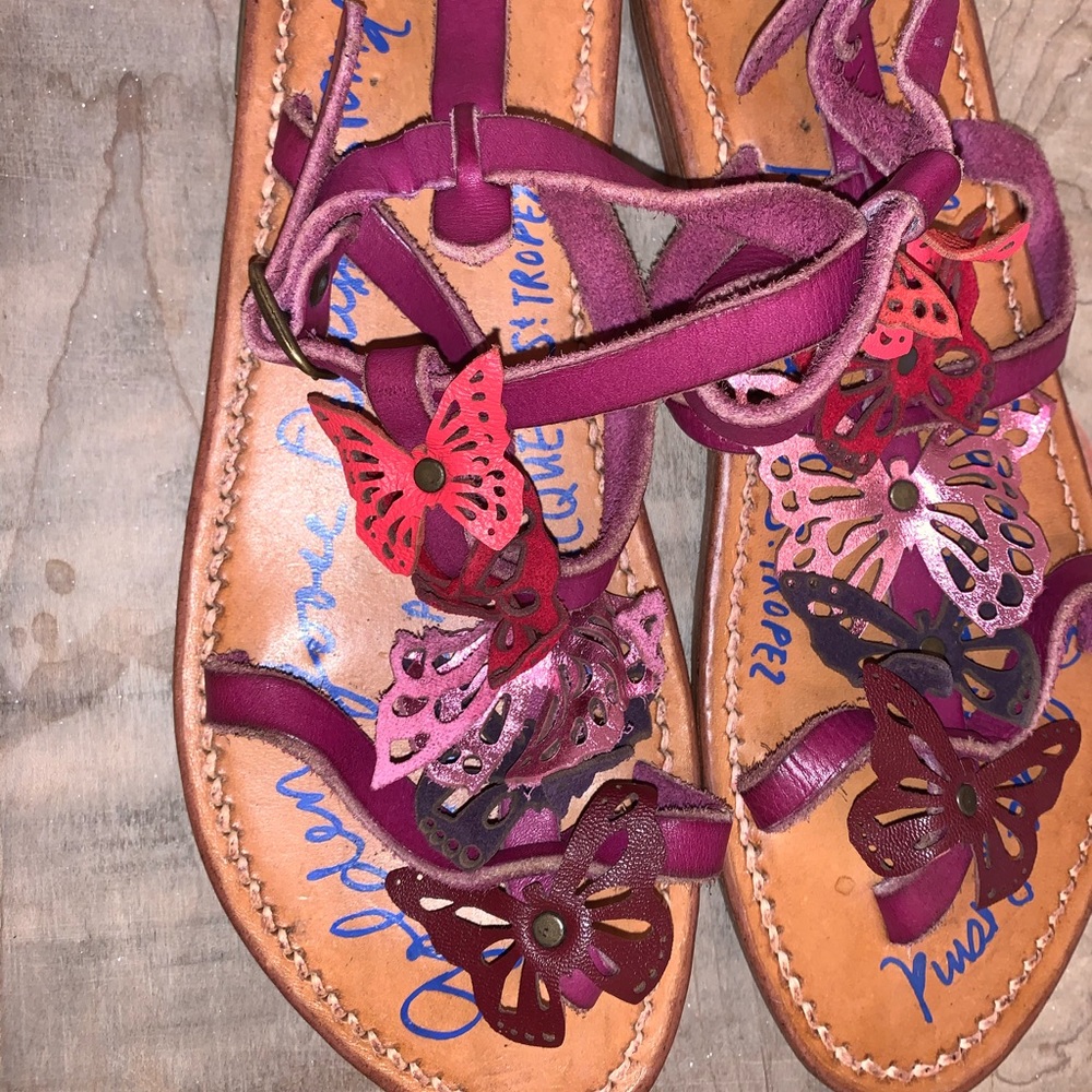 Golden Goose Hana Sandal in Purple Butterfly